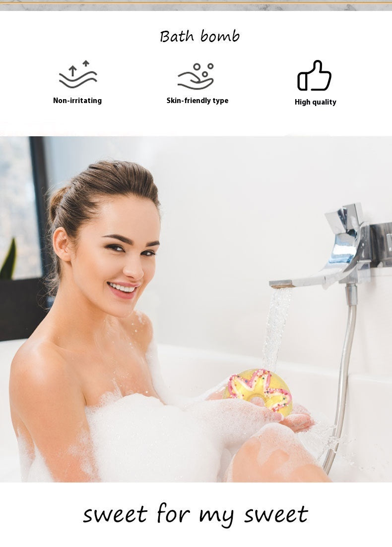 Cross-border Manufacturers Cartoon Donut Explosion Salt Bath Set