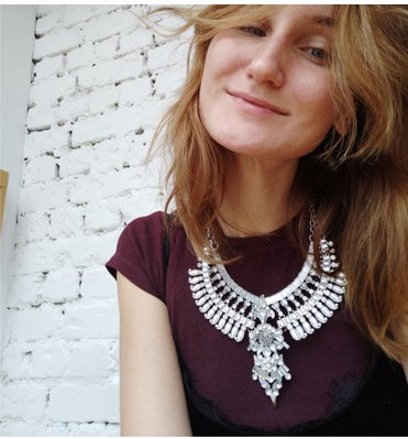 Ornate Crystal Statement Necklace