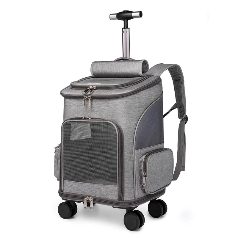 Rolling Pet Carrier Backpack