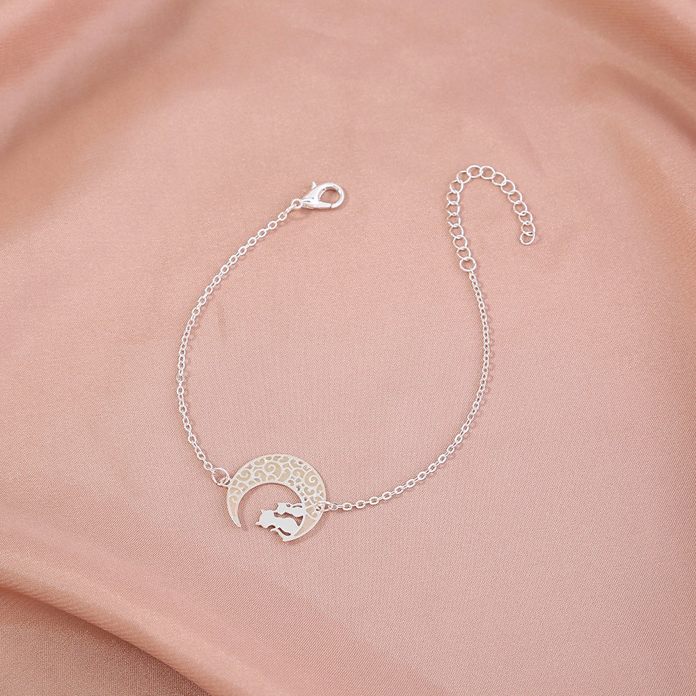 Celestial Cats on the Moon Bracelet