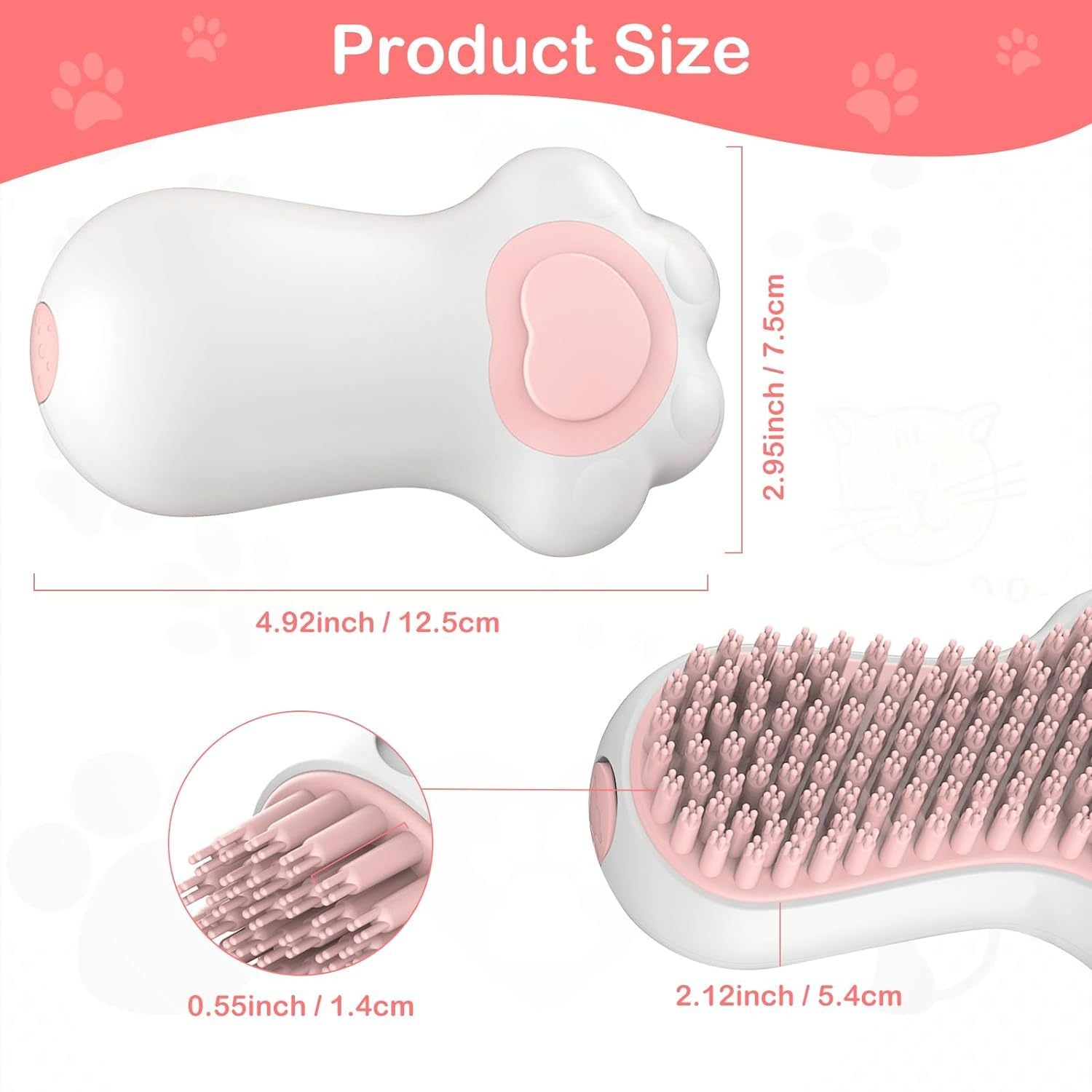 Paw-Shaped Pet Grooming Brush