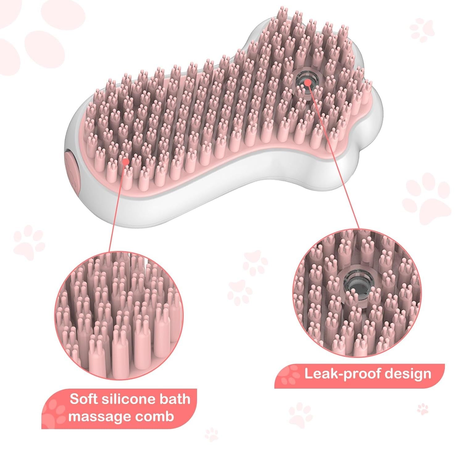 Paw-Shaped Pet Grooming Brush