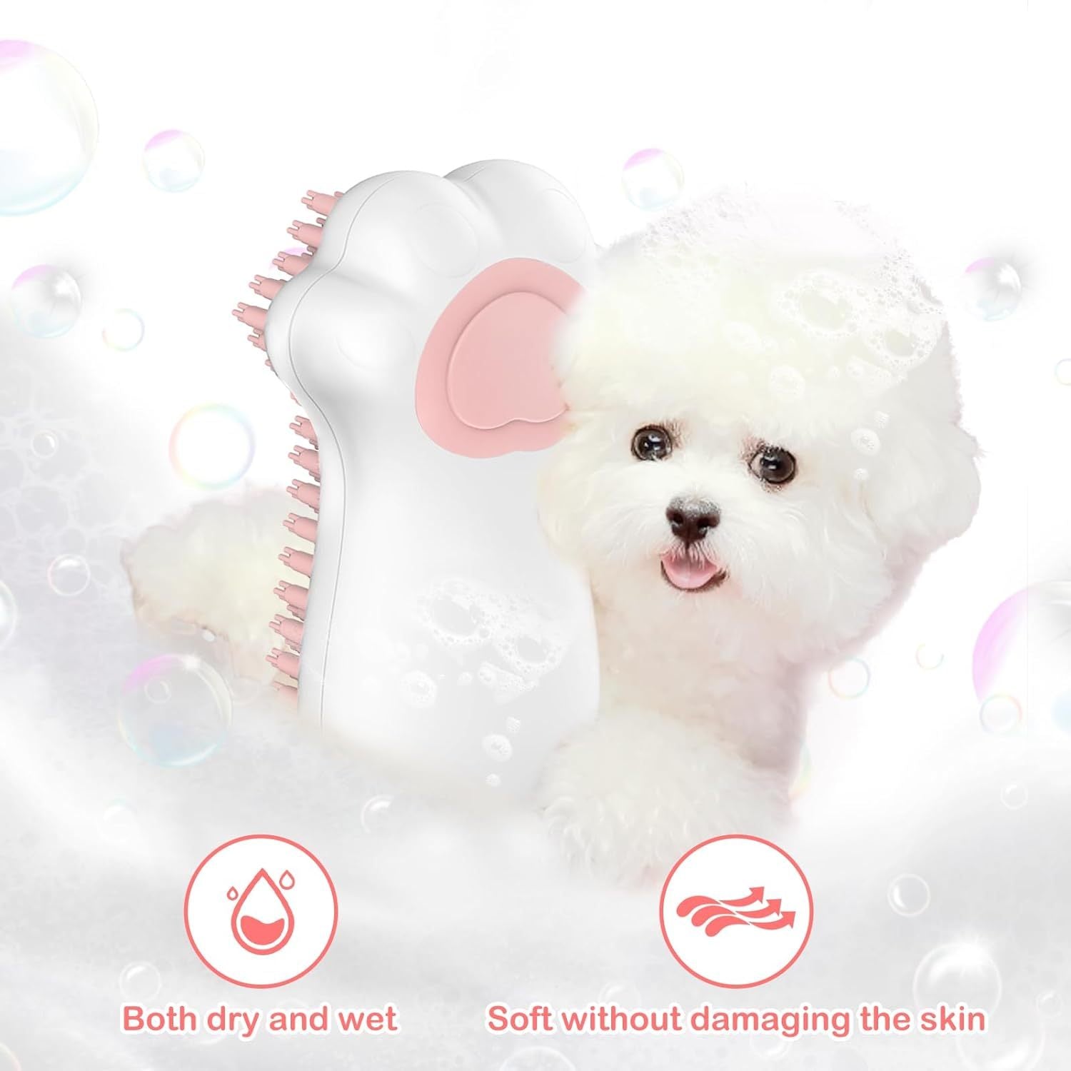 Paw-Shaped Pet Grooming Brush