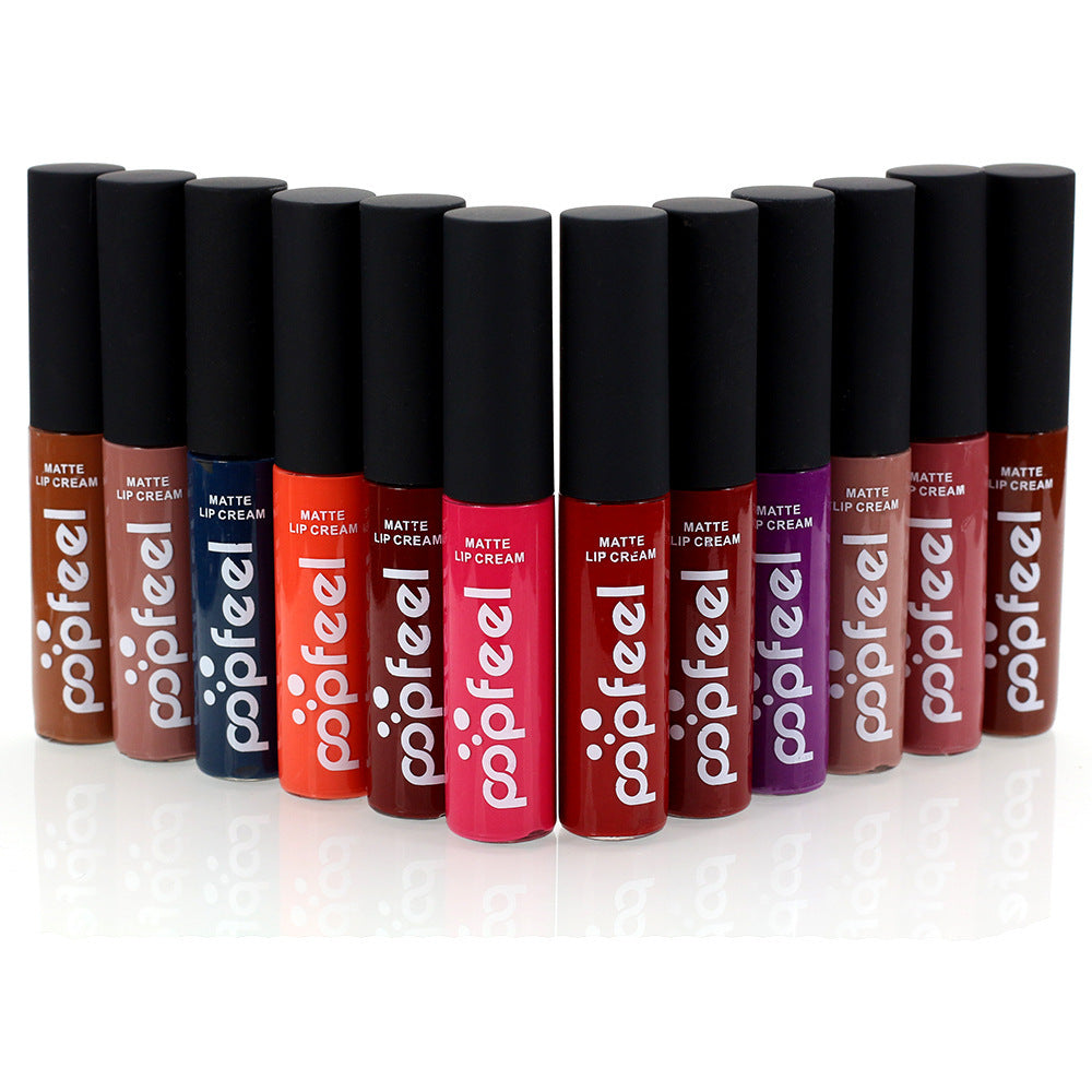 Popfeel 12 Colors Matte Lip Gloss Set