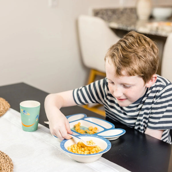 5 Piece Bamboo Mealtime Set, Rocket