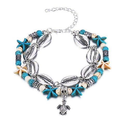 Coastal Charm Layered Anklet Set