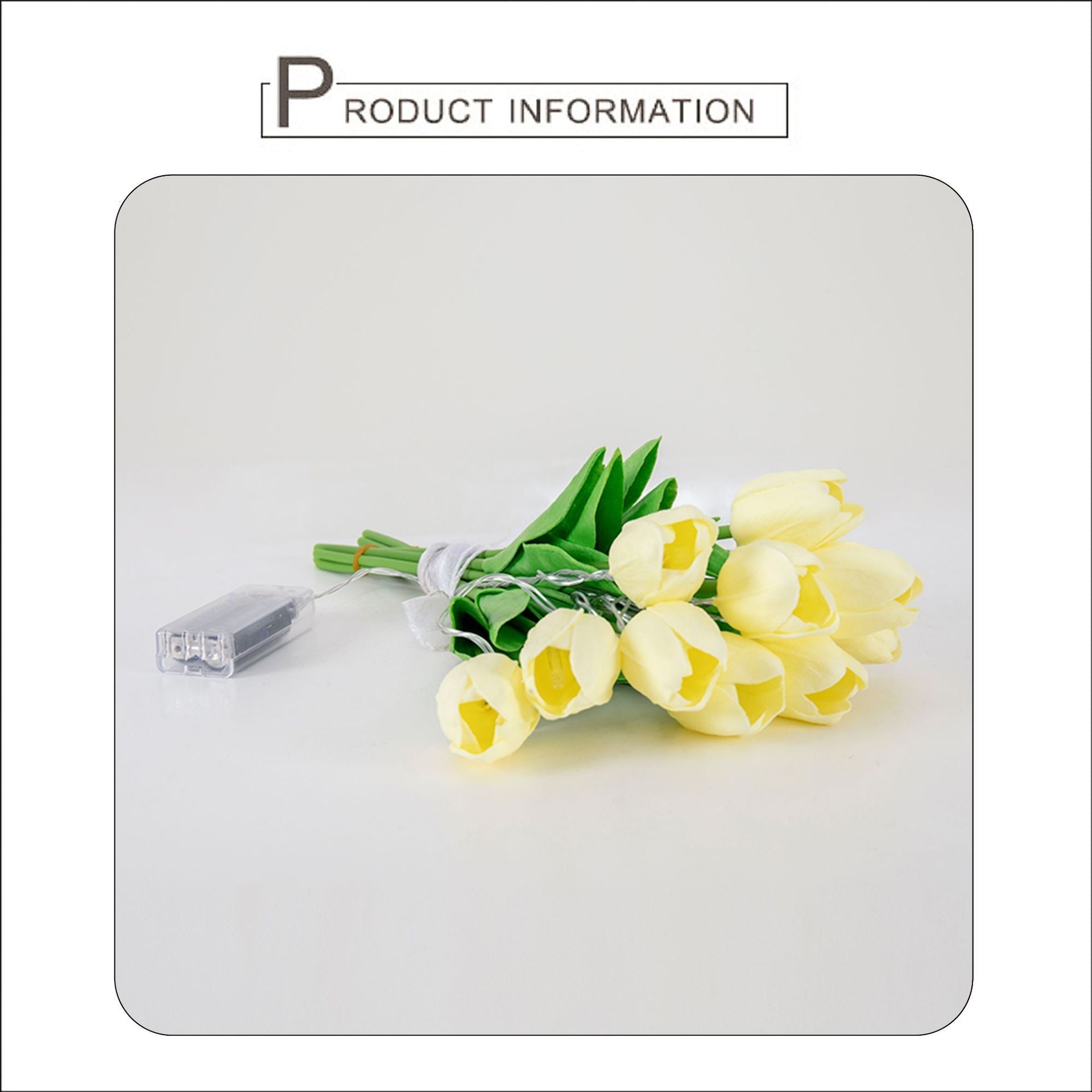 Illuminated Tulip Bouquet Basket