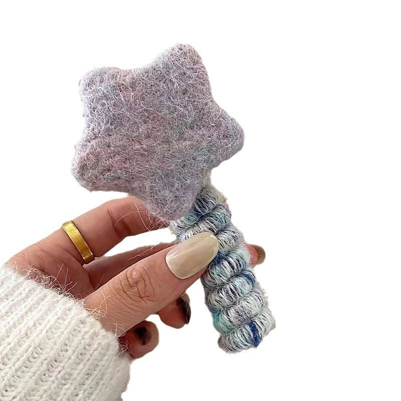 Cute Braided Hair Phone Line Hair Ring