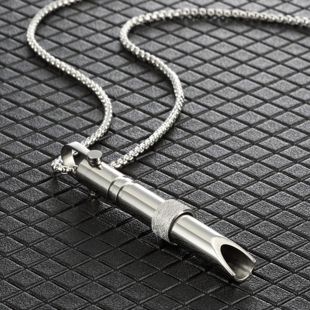 Rotatable Breathing Whistle Necklace