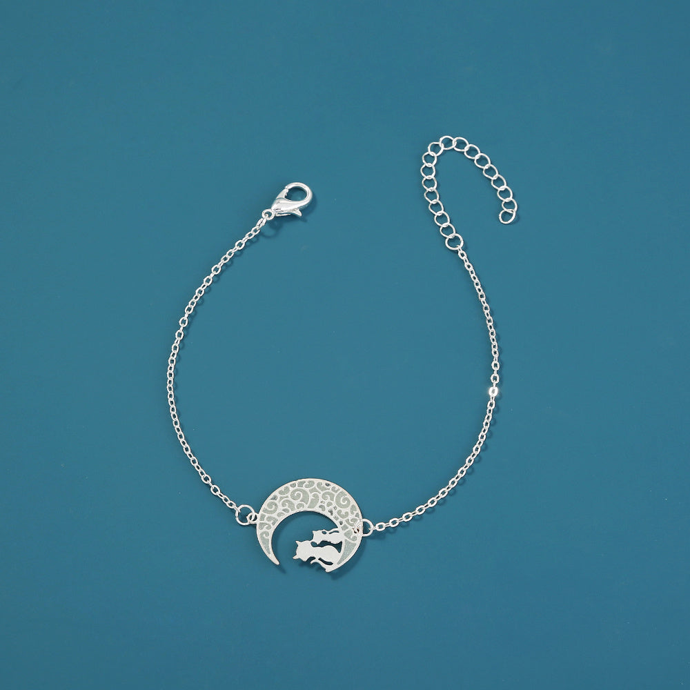 Celestial Cats on the Moon Bracelet