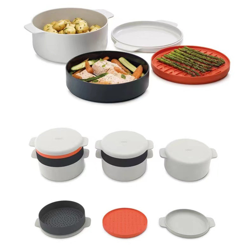 Kitchen Plastic Microwave Steaming Container