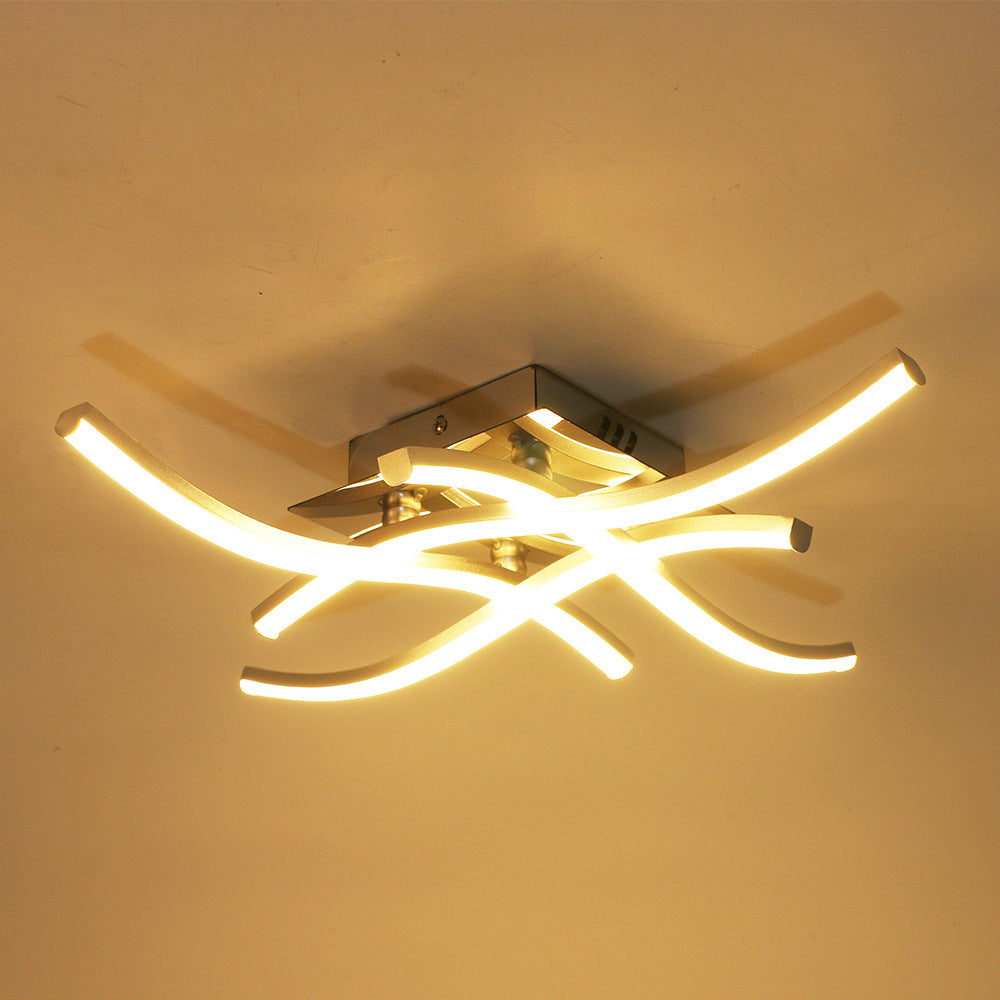 Modern Swirling Arm Ceiling Light