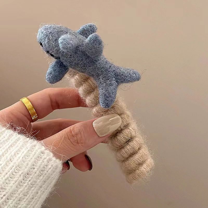 Cute Braided Hair Phone Line Hair Ring