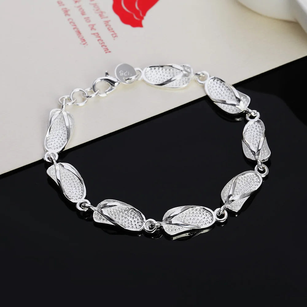 925 Sterling Silver Twisted Rope Chain Bracelet