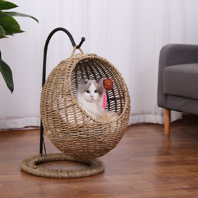 Woven Hanging Cat Bed