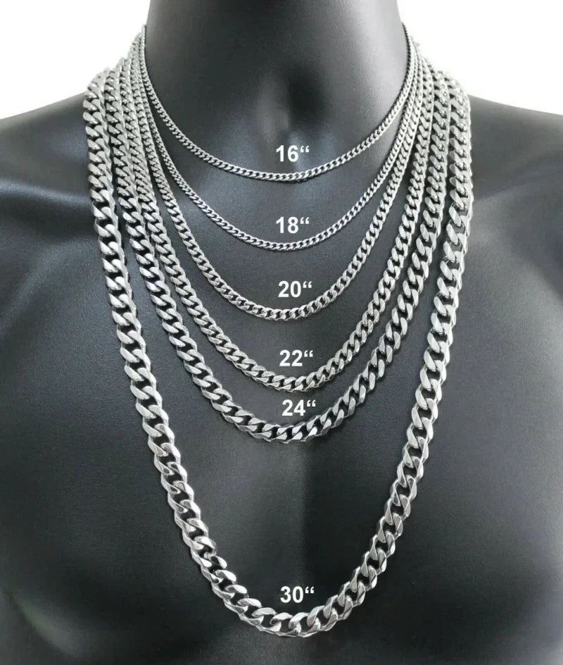 Sterling Silver Wide Link Chain Necklace