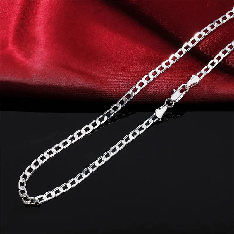 Sterling Silver Wide Link Chain Necklace