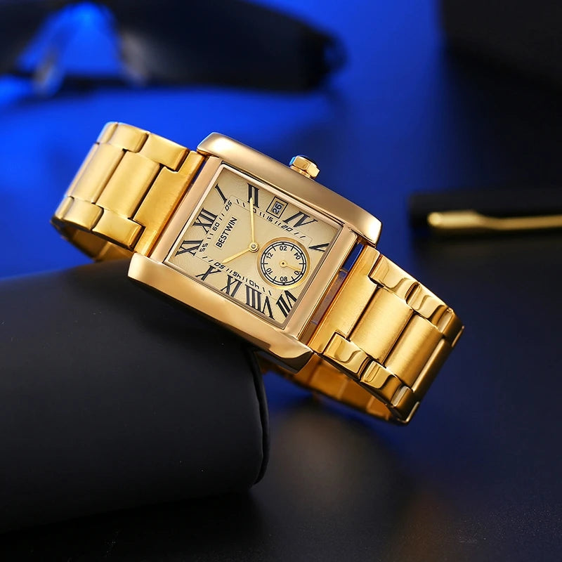 Bestwin Rectangular Gold Elegance Watch