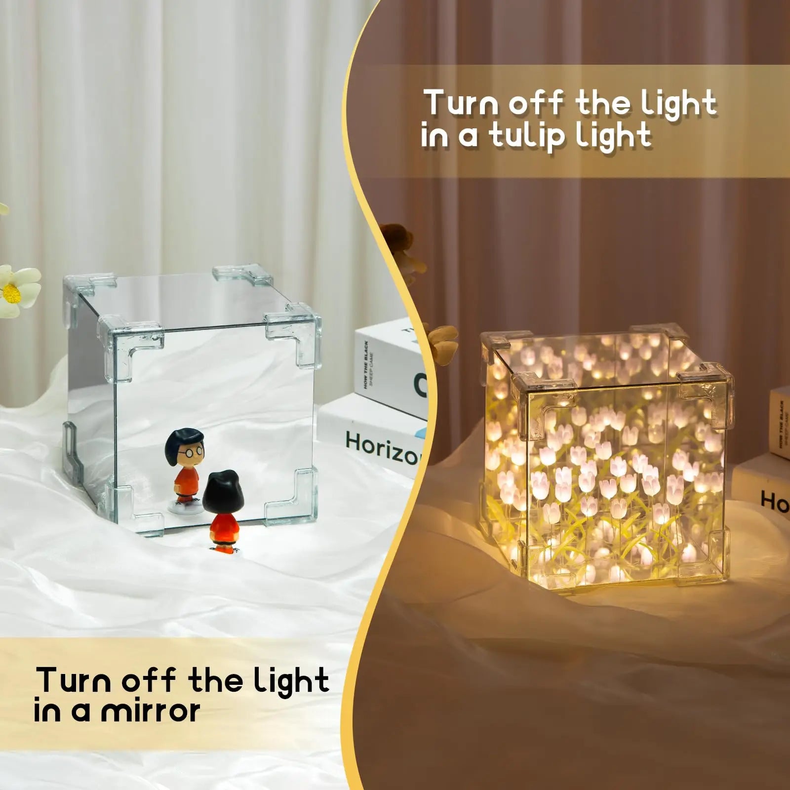 Tulip 3D Mirror Cube Lamp