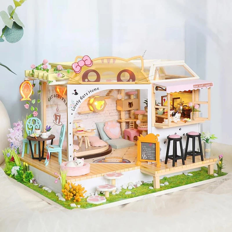 Cafe Wooden Mini Doll House