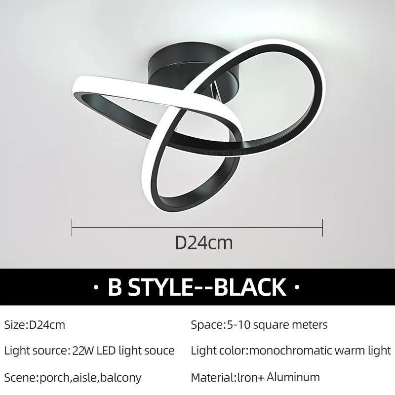 Modern Swirl LED Ceiling Light