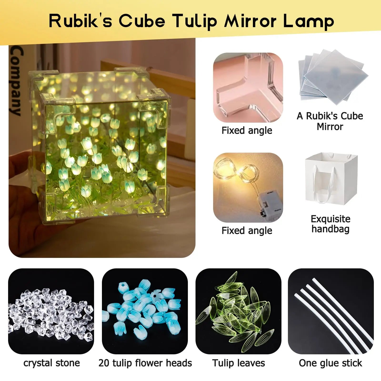 Tulip 3D Mirror Cube Lamp