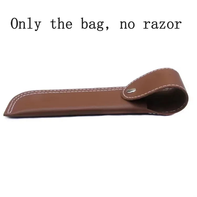tan wood handle blade shaving razors