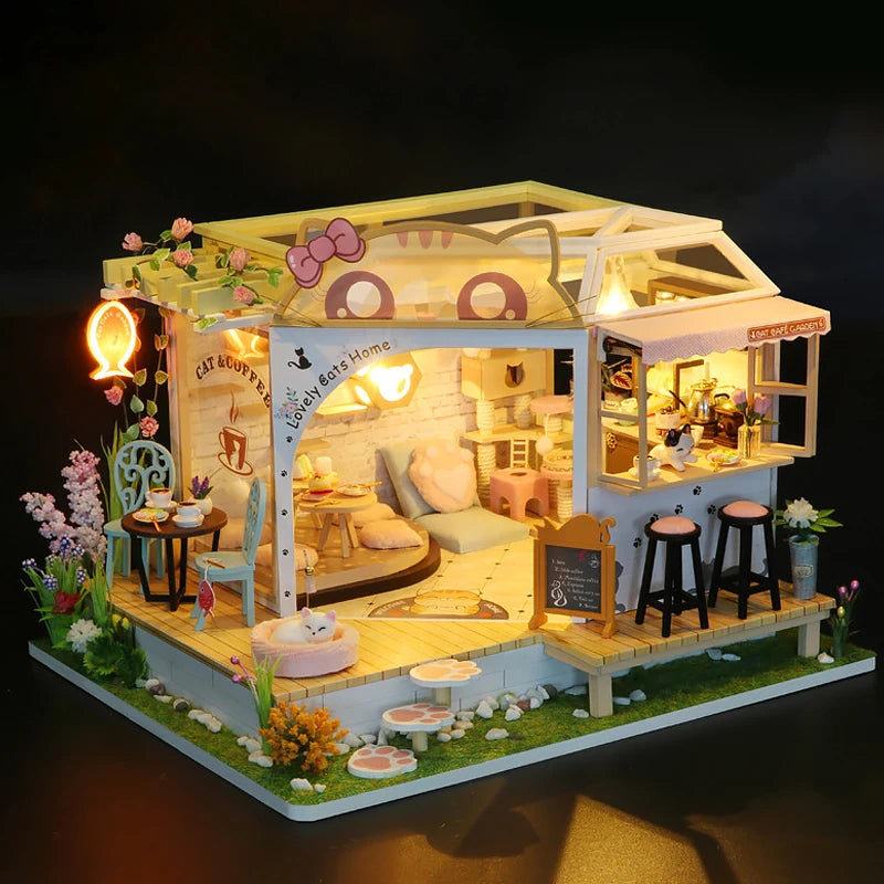 Cafe Wooden Mini Doll House