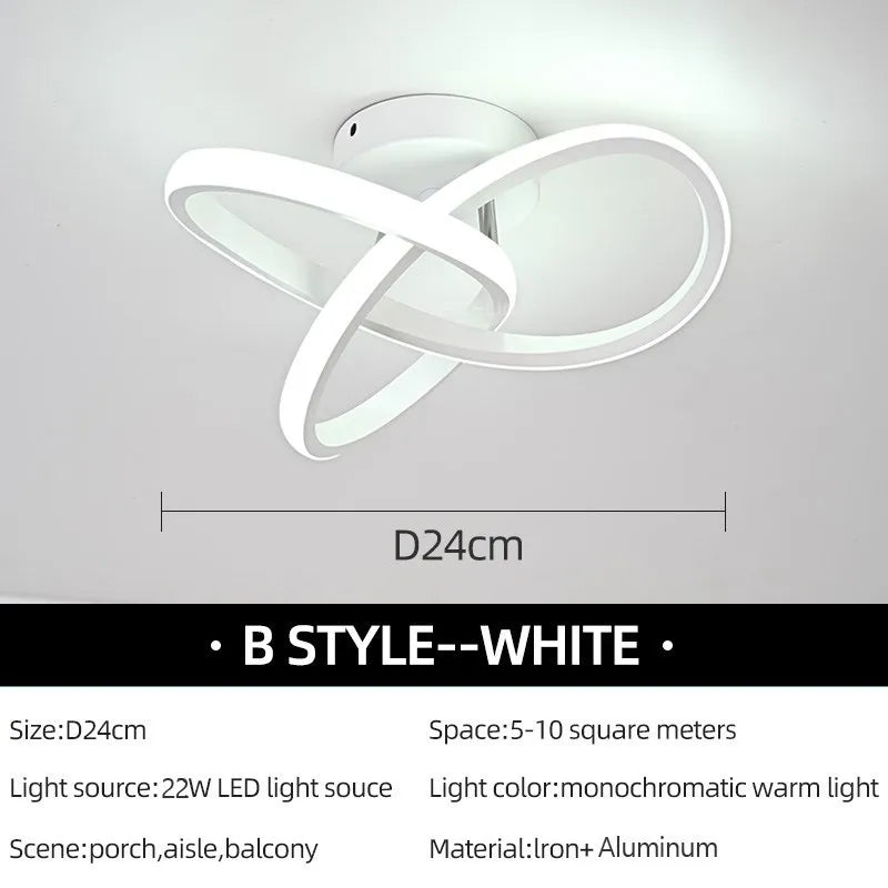 Modern Swirl LED Ceiling Light