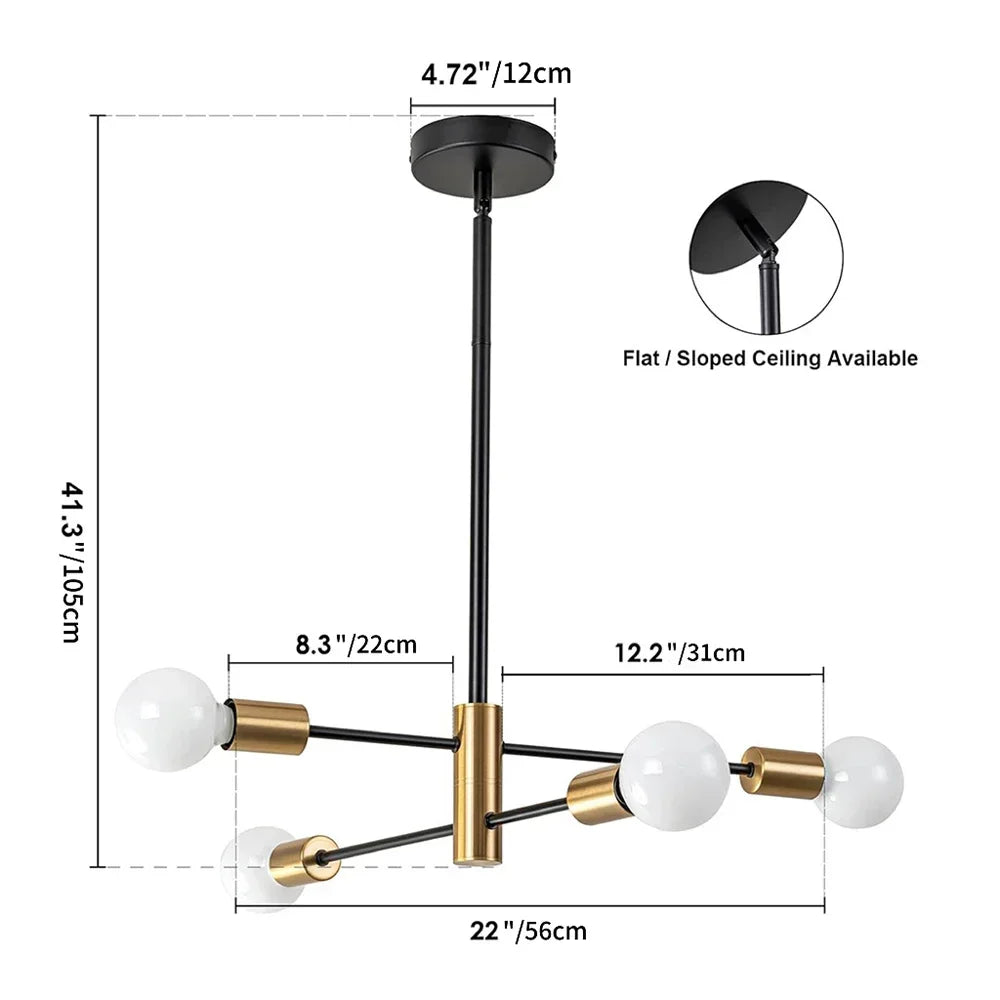 Modern Sputnik Chandelier