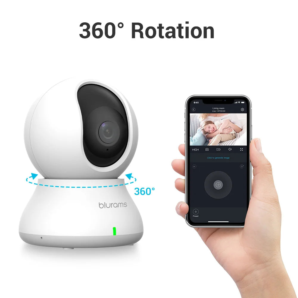 Blurams 2K 360° WiFi Indoor Security Camera