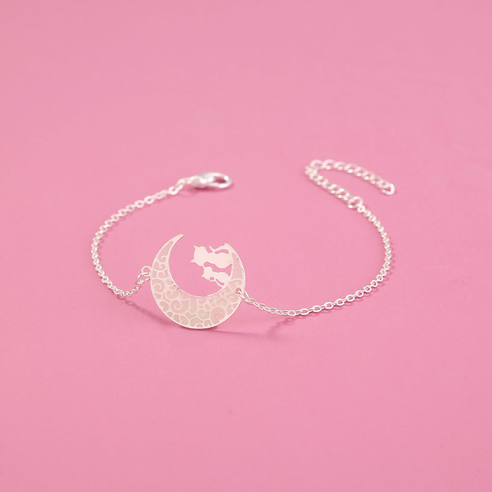 Celestial Cats on the Moon Bracelet