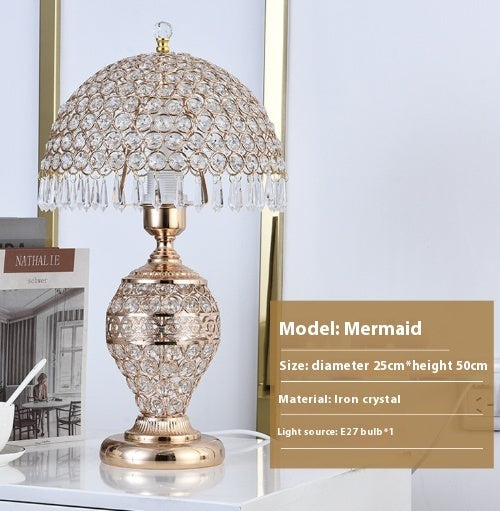Mermaid Crystal Table Lamp