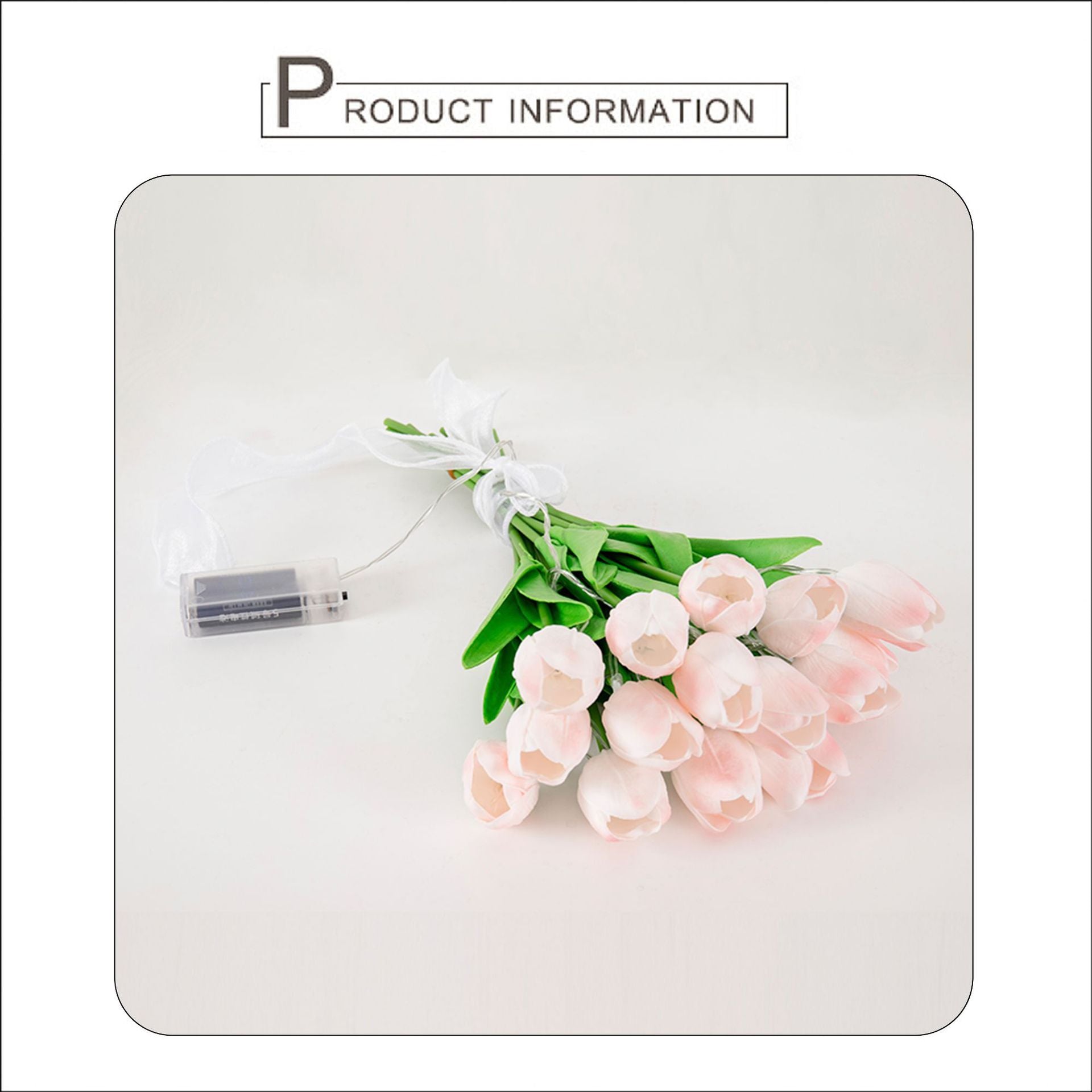 Illuminated Tulip Bouquet Basket